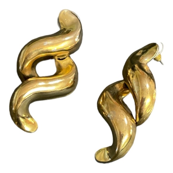 Gold Earrings Pierced Steampunk Paco
Designs New Old Stock 1980's - Picture 2 of 9